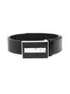 Dsquared2 Black Leather Belt In Black