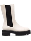 Stuart Weitzman Presley Ultralift 50mm Platform Boots In White