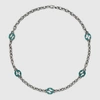 GUCCI NECKLACE WITH ENAMELED INTERLOCKING G