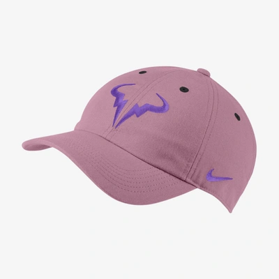 Nike Court Aerobill Rafa Heritage86 Tennis Hat In Elemental Pink,wild Berry