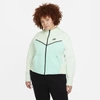 Nike Sportswear Tech Fleece Windrunner Women's Full-zip Hoodie In Barely Green,light Dew,black