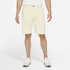 Nike Dri-fit Uv Men's Printed Golf Chino Shorts In Lemon Drop