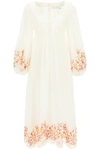 ZIMMERMANN ZIMMERMANN MAE DRESS WITH FLORAL EMBROIDERY