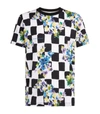 OFF-WHITE CHECK FLOWERS T-SHIRT,16891346