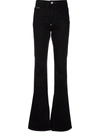 Philipp Plein Crystal-trimmed Flared Tuxedo Trousers In Black