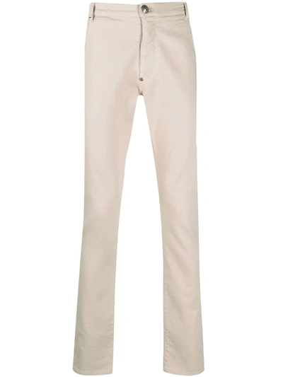 Philipp Plein Elasticated-waist Denim Jeans In Neutrals