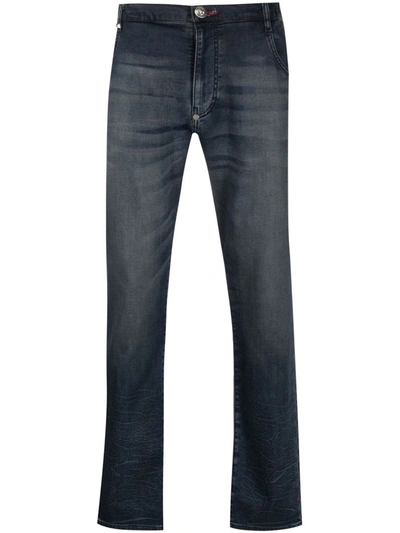 Philipp Plein Low-rise Slim-fit Jeans In Blue