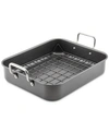 Rachael Ray Nonstick Roasting Pan With Reversible Rack In Gray