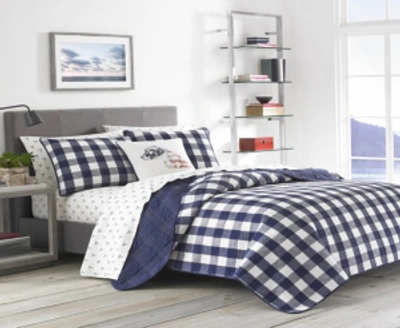 Eddie Bauer Lakehouse Plaid 2-piece Twin Quilt Set In Blue
