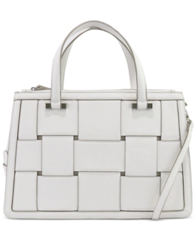 Alfani Woven Work Satchel, Created For Macy's In Cotton