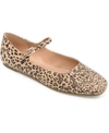 Journee Collection Women's Carrie Square Toe Mary Jane Flats In Leopard