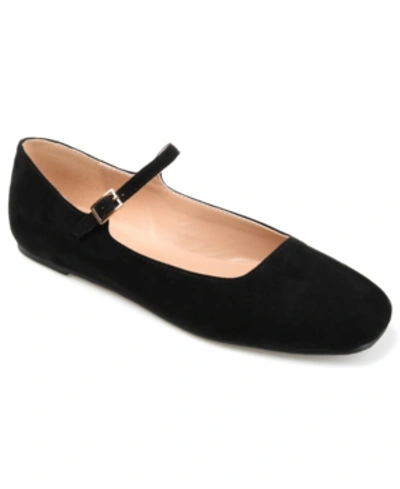 Journee Collection Women's Carrie Square Toe Mary Jane Flats In Black
