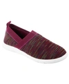 Isotoner Signature Zenz From Isotoner Women's Indoor/outdoor Elastic Sport Knit Elastic Slip-ons In Wild Rose