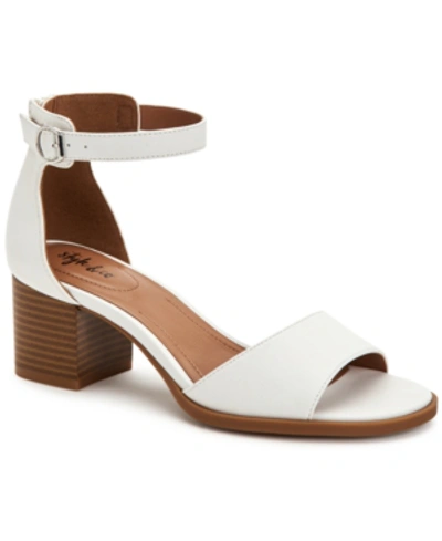Style & Co Katerinaa Two-piece Dress Sandals, Created For Macy's Women's Shoes In White Smooth