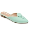 Journee Collection Mallorie Womens Faux Leather Embellished Mules In Mint