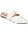 Journee Collection Women's Stasi Pointed Toe Mules In White