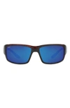Costa Del Mar 59mm Wraparound Sunglasses In Tortoise