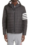 Thom Browne 4 Bar Stripe Downfill Qulited Jacket In Black