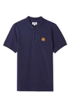 Kenzo Tiger Crest Slim Fit Polo Shirt In Blue