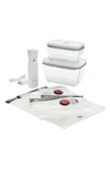 Zwilling J.a. Henckels Zwilling Fresh & Save 7-piece Glass Vacuum Food Storage System In White