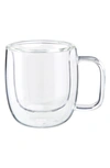 Zwilling J.a. Henckels Sorrento Plus 2-piece Double Wall Glass Espresso Mug Set In Clear