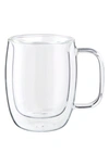 Zwilling J.a. Henckels Sorrento Plus Set Of 2 Double Wall Glass Espresso Mugs In Clear