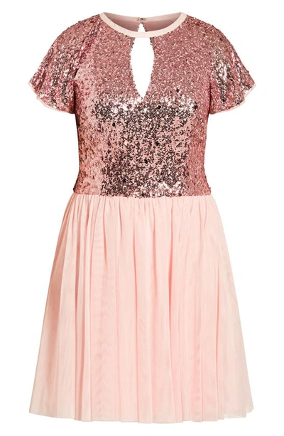 City chic blush dress deals