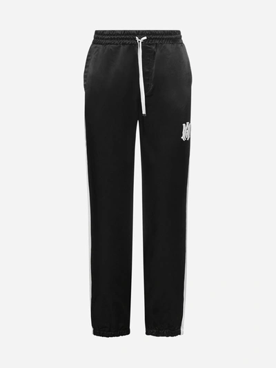Amiri Logo Cotton And Viscose Sweatpants In Black