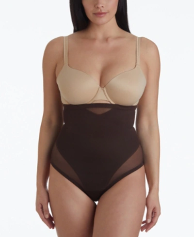 Miraclesuit Women's Extra Firm Tummy-control High-waist Sheer Thong 2778 In Coffee