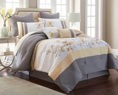 Nanshing Candice 12 Pc Comforter Set, Queen In Gray