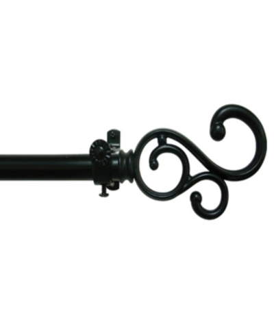 Achim Buono Ii Decorative Rod & Finial Medley, 48"-86" In Black