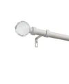 Exclusive Home Crystal Ball Outdoor Curtain Rod And Finial Set, 84"-160" In White