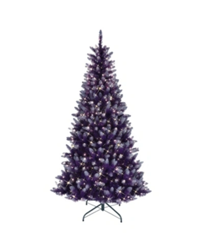Puleo 6.5" Pre-lit Fashion Artificial Christmas Tree In Purple