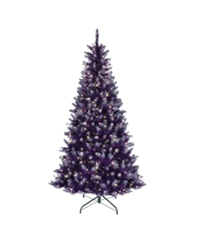 Puleo 6.5ft Pre-lit Fashion Artificial Christmas Tree In Purple