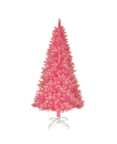 Puleo 6.5" Pre-lit Fashion Artificial Christmas Tree In Pink