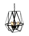 Home Accessories Shandie 17" 3-light Indoor Chandelier With Light Kit In Black