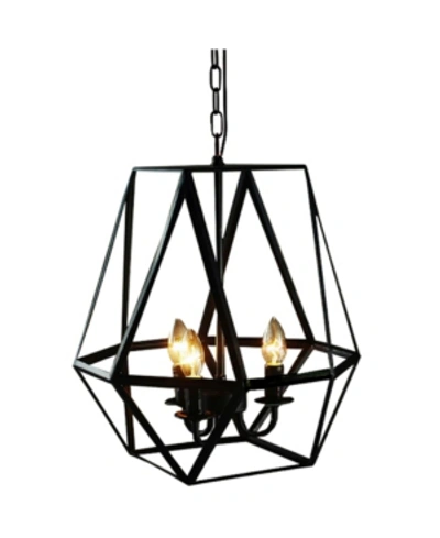 Home Accessories Shandie 17" 3-light Indoor Chandelier With Light Kit In Black