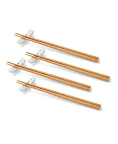 Lenox Butterfly Meadow 4 Piece Chopsticks Stands In White