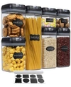 Cheer Collection Food Storage Container 7-pc. Set In Black