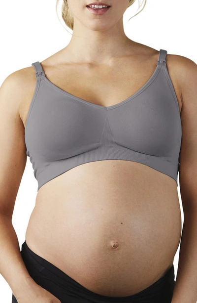 Bravado Designs Body Silk Seamless Maternity/nursing Bra In Silver Belle