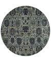 Jhb Design Andorra Amizade Blue 7' 10" Round Area Rug In Blue