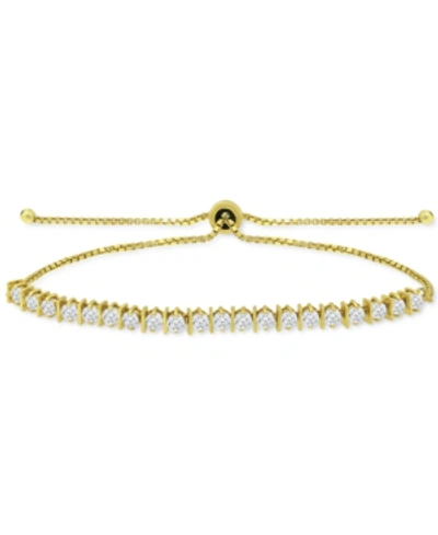 Giani Bernini Cubic Zirconia Bolo Bracelet, Created For Macy's In Yellow