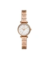 Fossil Ladies Tillie Mini Three Hand, Rose Gold Tone Stainless Steel Watch 26mm In Rose Gold