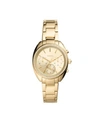 FOSSIL LADIES VALE CHRONOGRAPH, GOLD TONE STAINLESS STEEL WATCH 34MM