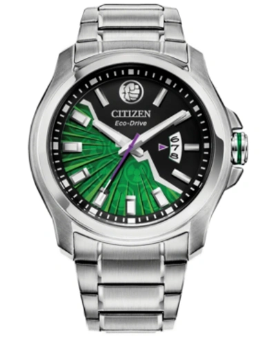 Citizen Marvel By  Hulk Silver-tone Stainless Steel Bracelet Watch 43mm
