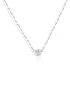Ben Oni Cubic Zirconia Bezel Necklace In Silver