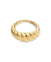 Ben Oni 18k Gold Plated Croissant Ring In Gold
