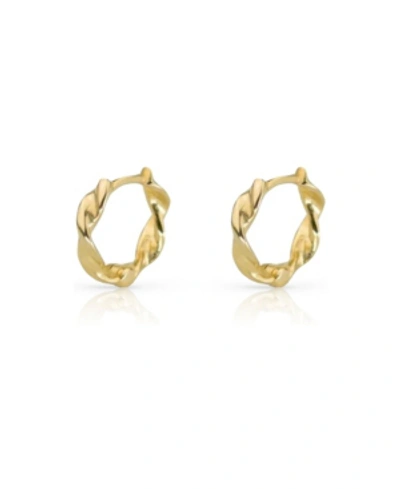 Ben Oni Twist Huggie 18k Gold Vermeil Or Sterling Silver Hoop Earrings