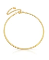 Ben Oni 18k Gold Plated Anti-tarnish Herringbone Necklace In Gold