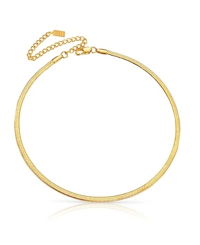 Ben Oni 18k Gold Plated Anti-tarnish Herringbone Necklace